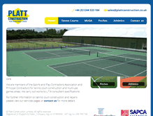 Tablet Screenshot of plattconstruction.co.uk